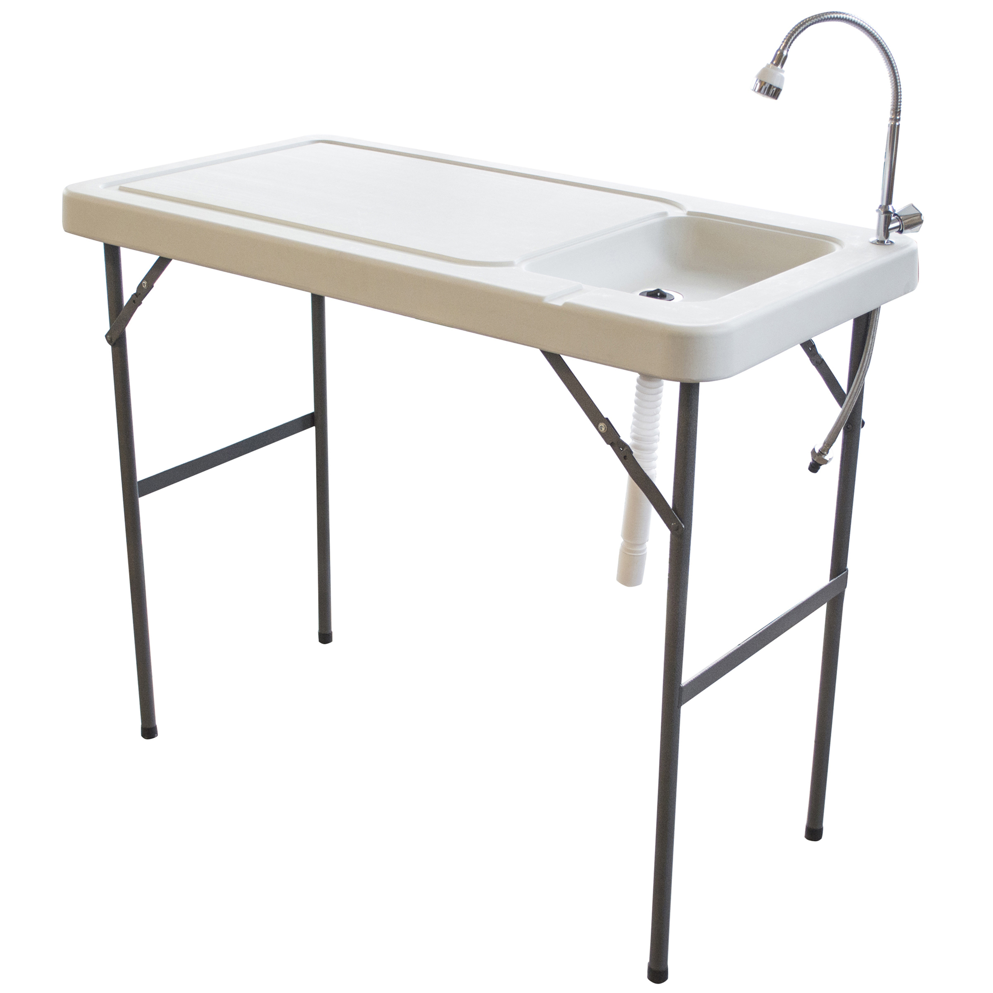 Sportsman Series Folding Fish Table with Faucet - 45.5in. x 23.5in. x 37in., Portable, Easy-to-Clean, Model# FISHTABLE